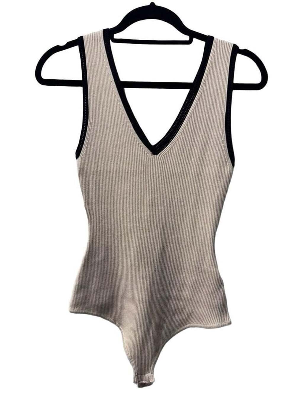 Caroline Constas Cream Bodysuit